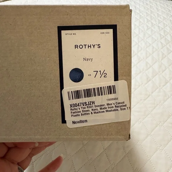 Rothy's Men's RS01 Deep Blue/Navy Casual Sneakers NEW - Picture 3 of 10